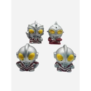 Ultraman Chibi Coin Bank Set of 4 Vinyl Figures Tokusatsu Japan Hero rare htf